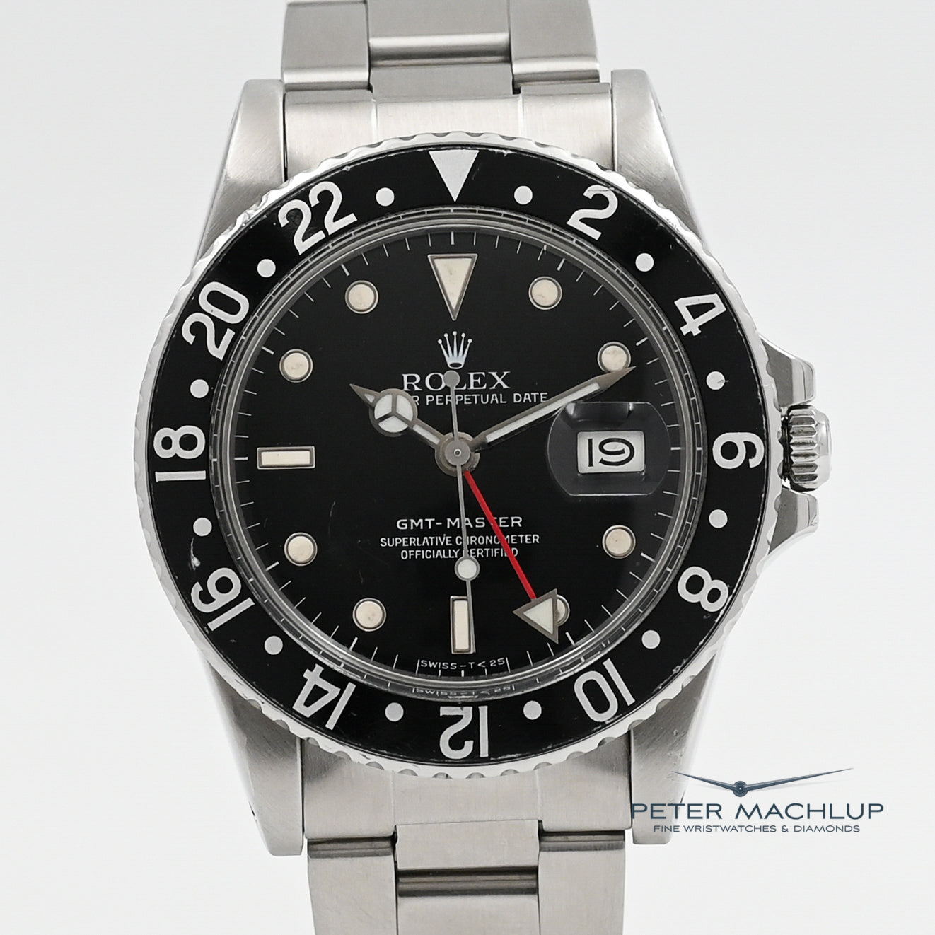 Vintage Rolex GMT-Master 16750 Pepsi Bezel Stainless Steel Watch 1984 - Perfect for Collectors & Travel Enthusiasts