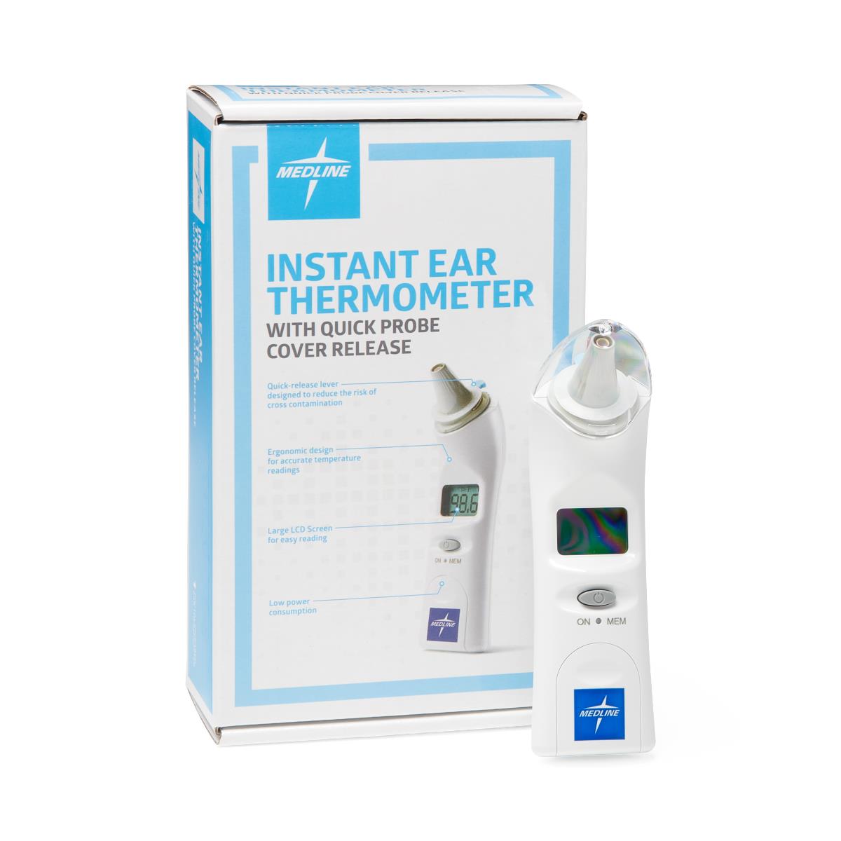 Fast & Accurate Tympanic Thermometer with Quick Probe Release - Perfect for Home, Clinic & Travel Use