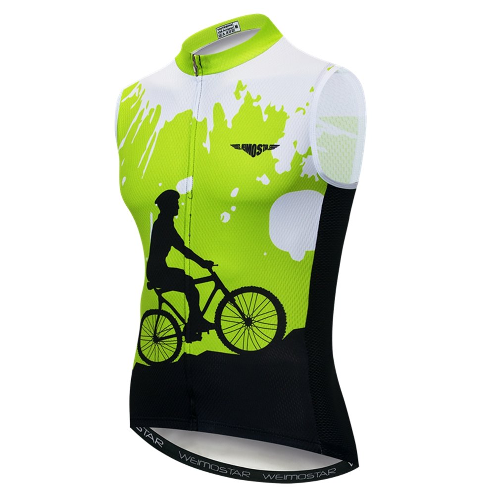 Weimokey Men's Sleeveless Cycling Vest - Breathable Biking Jersey Jacket for Road & Mountain Biking - Perfect for Summer Rides & Outdoor Sports
