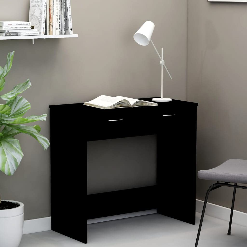 Black Writing Computer Desk with Drawer - 31.5
