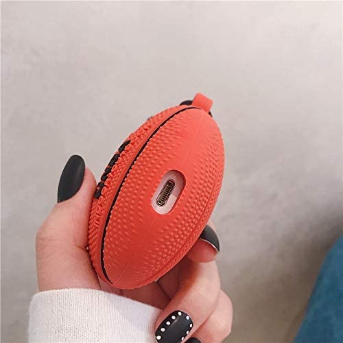 AirPods Pro Silicone Case - Basketball Design with Keychain for Sports & Travel