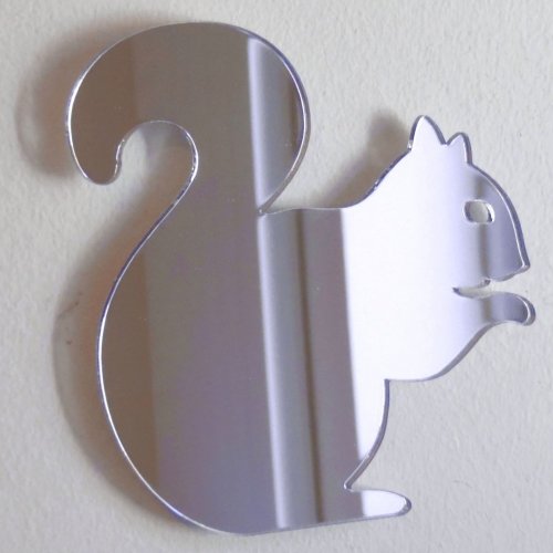20 Pack Small Squirrel Mirrors 2cm x 1.5cm - Miniature Decorative Mirrors for DIY Crafts, Dollhouse Decor, Fairy Gardens & Home Ornaments