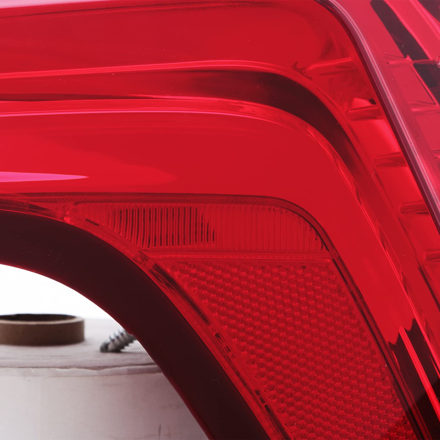 AKKON Full LED Tail Lights for 2017-2019 Cadillac XT5 - OE Style Red Lens Left Driver Side Assembly - Perfect for Night Driving & Car Upgrades