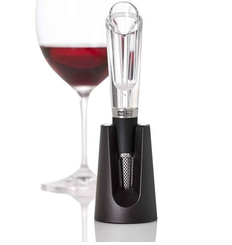 Premium AD HOC Airovin Wine Aerator & Pourer - Stainless Steel Wine Decanter Aerator with Drip-Free Spout - Perfect for Red Wine, White Wine & Champagne - Enhance Flavor for Home Bars, Restaurants & Gifts