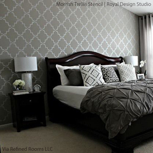 Moorish Trellis Wall Stencil - Reusable DIY Painting Template for Home Decor, Geometric Wall Art, Furniture Makeover - Perfect for Bedroom, Living Room, Nursery & Accent Walls
