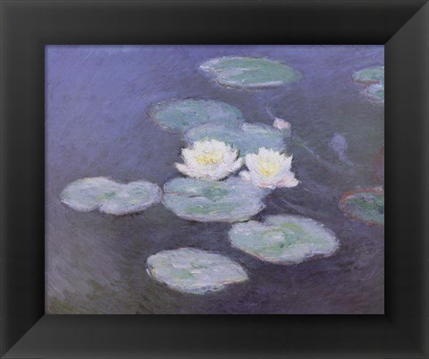 11x14 Claude Monet Nympheas Effet Du Soir Framed Art Print - Perfect for Home Decor, Office Wall Art & Gift Giving