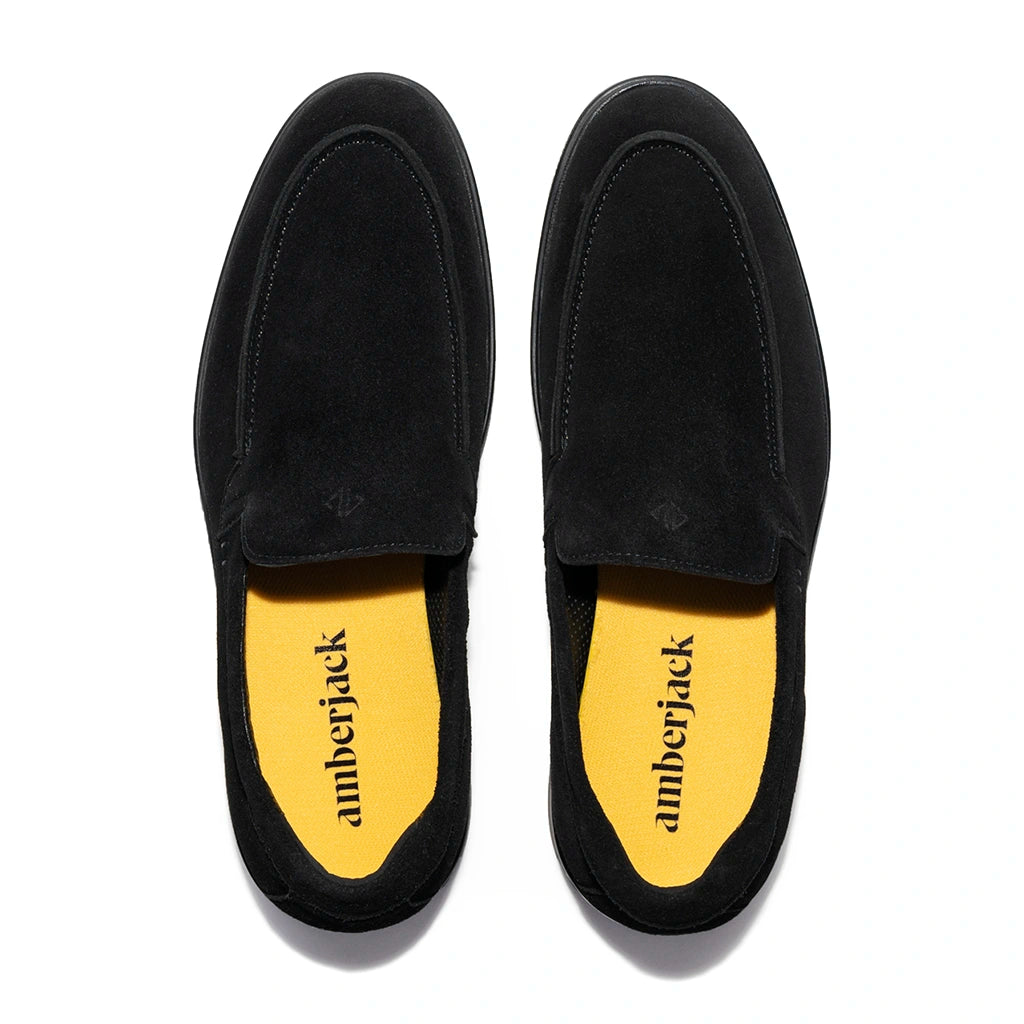 Premium Leather Loafers for Men - Comfortable Slip-On Dress Shoes (Midnight Black) - Perfect for Business, Casual & Office Wear