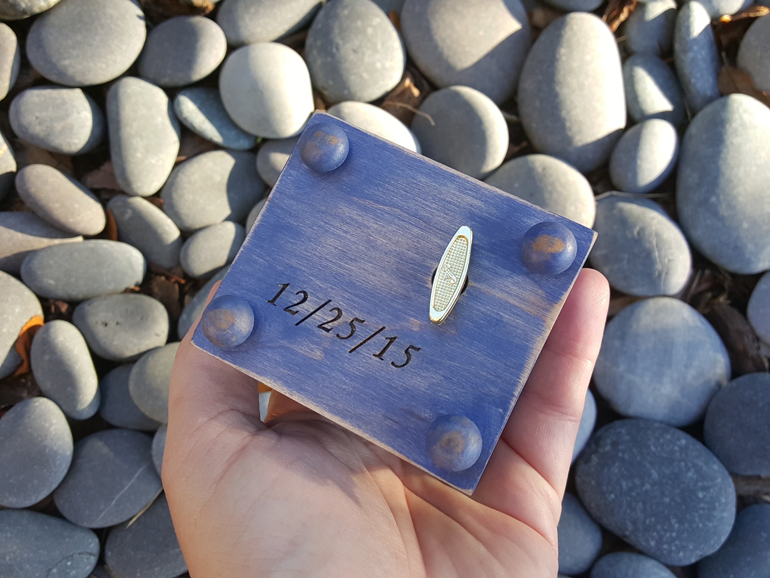 Custom Made Personalized Music Box with Compass Rose - Handmade Nautical Gift for Anniversaries, Weddings & Home Decor | SimplyCoolGifts
