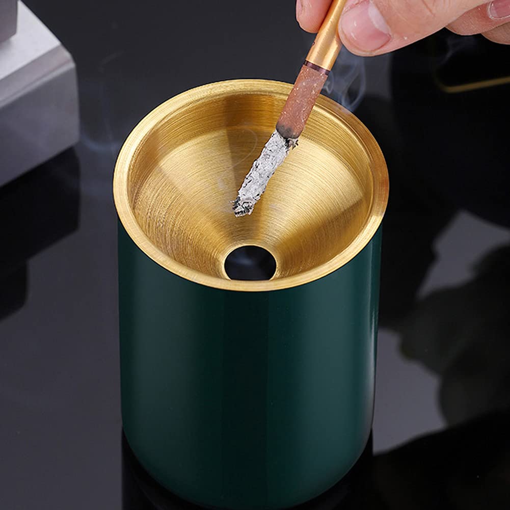 Premium Stainless Steel Car Ashtray - Detachable Windproof Smokeless Ash Tray with Funnel Lid | Universal Fit for Vehicles | Ideal for Road Trips, Camping & Outdoor Smoking