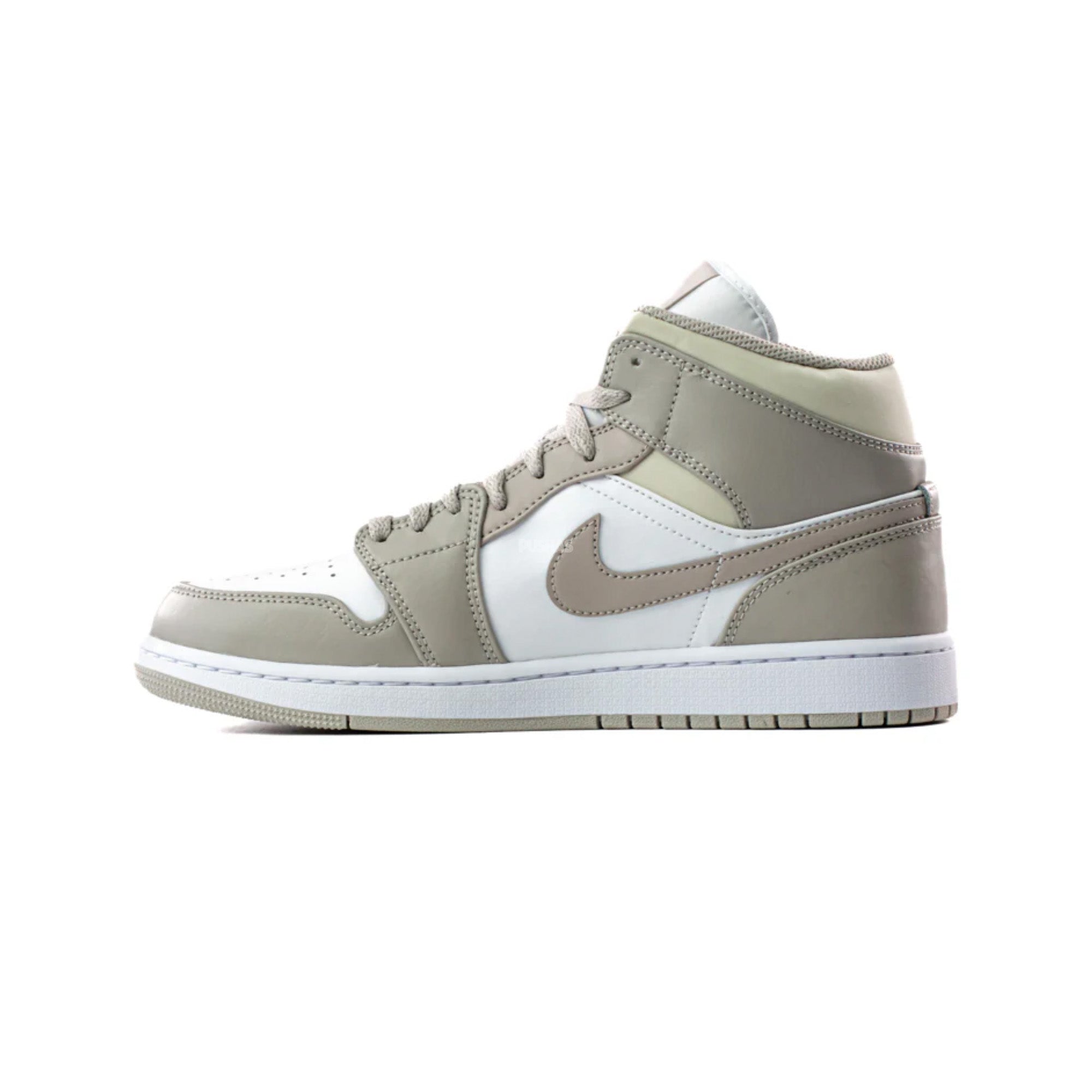 Air Jordan 1 Mid 'Linen' Sneakers (2021 Release) - Men's Basketball Shoes for Casual Wear & Street Style Fashion