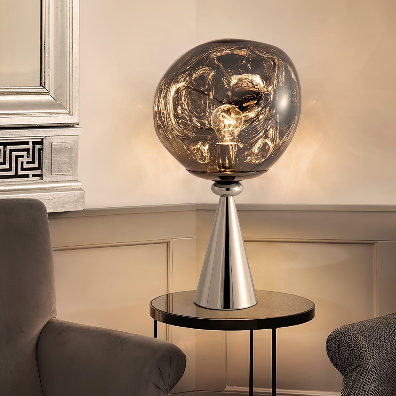 Lava Cone Table Lamp - Modern Volcanic Rock Design LED Night Light for Bedroom, Living Room & Office Decor - Perfect for Relaxation & Ambient Lighting