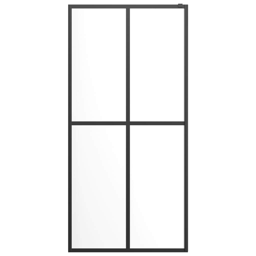 FAMIROSA 39.4x76.8 Inch Modern Walk-in Shower Door - Single Panel Tempered ESG Glass with Aluminum Frame for Bathroom, Waterproof Shower Screen Partition - Perfect for Small Bathrooms & Spa-Like Showers