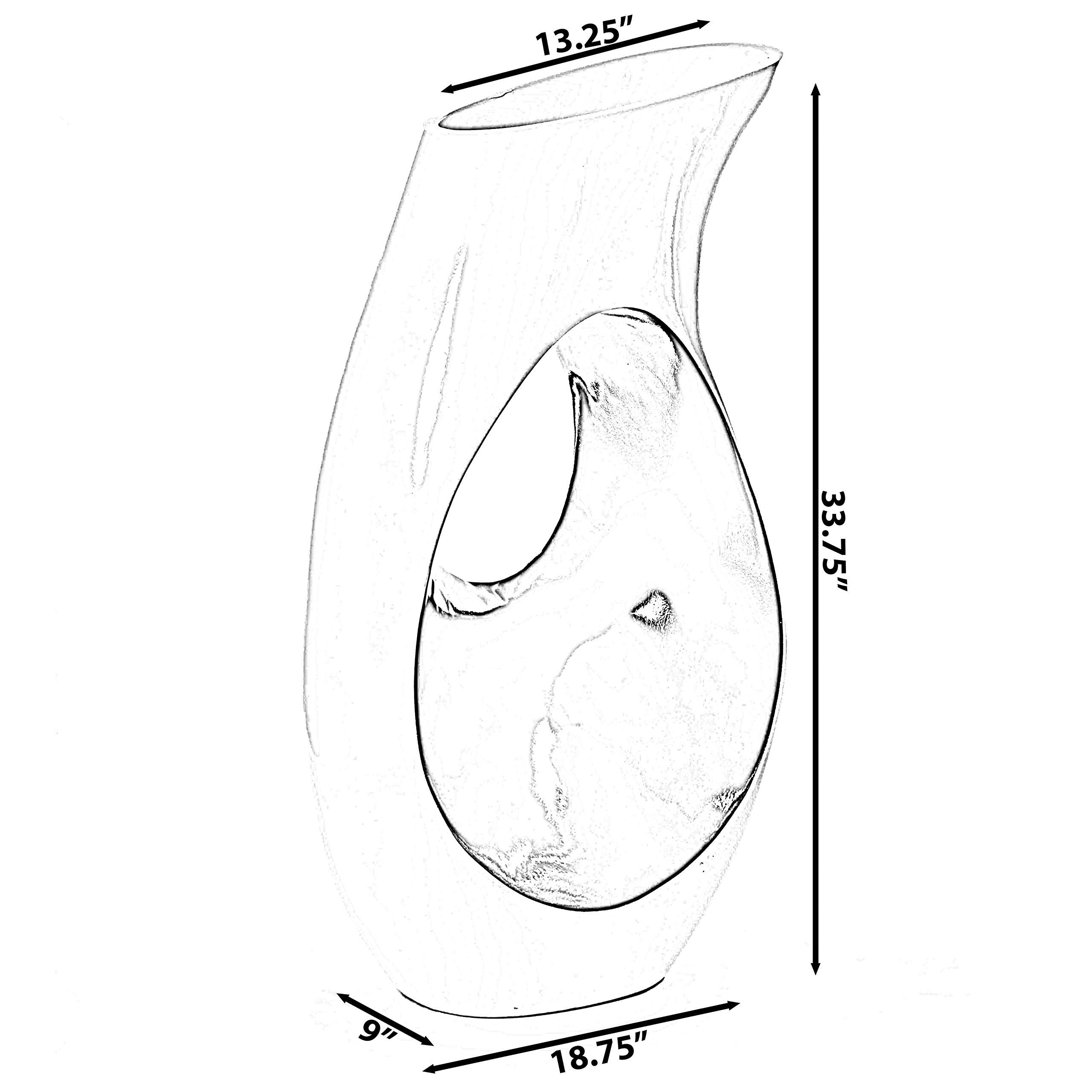 Modern White Trumpet Floor Vase - 33.75