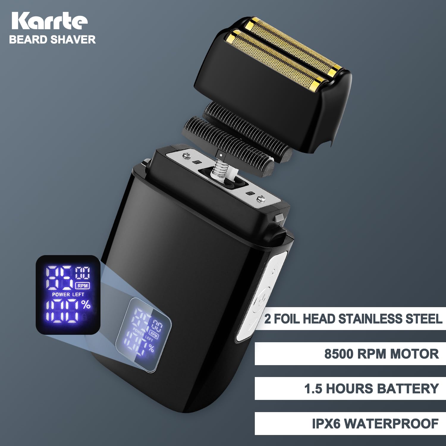 Karrte Professional Cordless Hair Clippers & Beard Trimmer Kit for Men - Barber Hair Cutting Kit with T-Outliner, Grooming Set for Home & Salon Use | Perfect Gift for Men (Black) | Ideal for DIY Haircuts, Beard Trimming & Personal Grooming