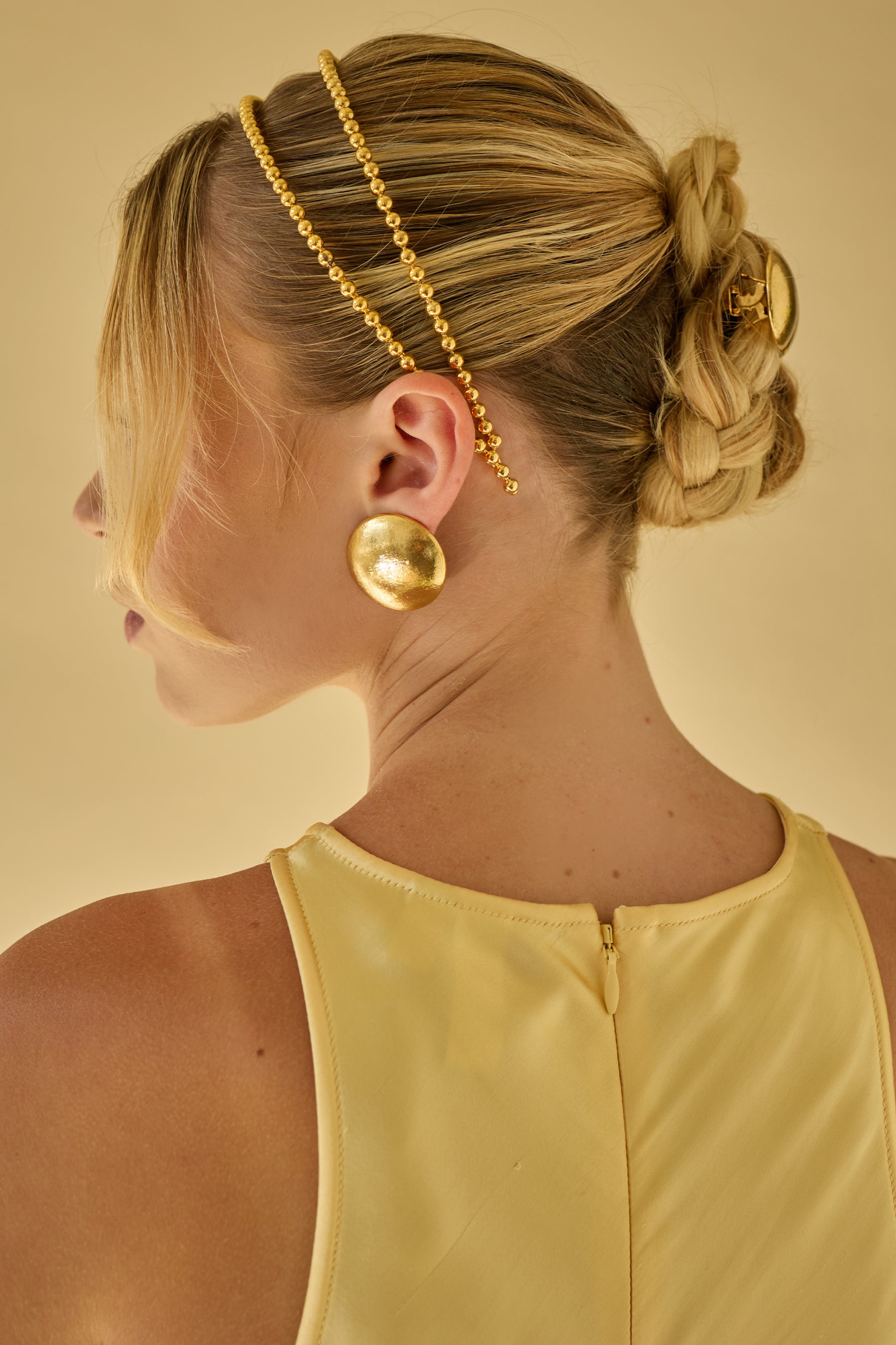 Kelly Dome Stud Earrings for Women - Minimalist Gold Plated Hoop Earrings for Everyday Wear | Perfect for Work, Date Night & Gifting