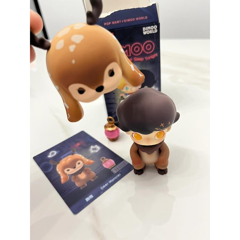 DIMOO No One's Gonna Sleep Tonight Series Deer Monster Collectible Figure - Cute Anime Style Blind Box Toy for Display & Gifts | Perfect for Home Decor, Office Desk, and Pop Culture Collections