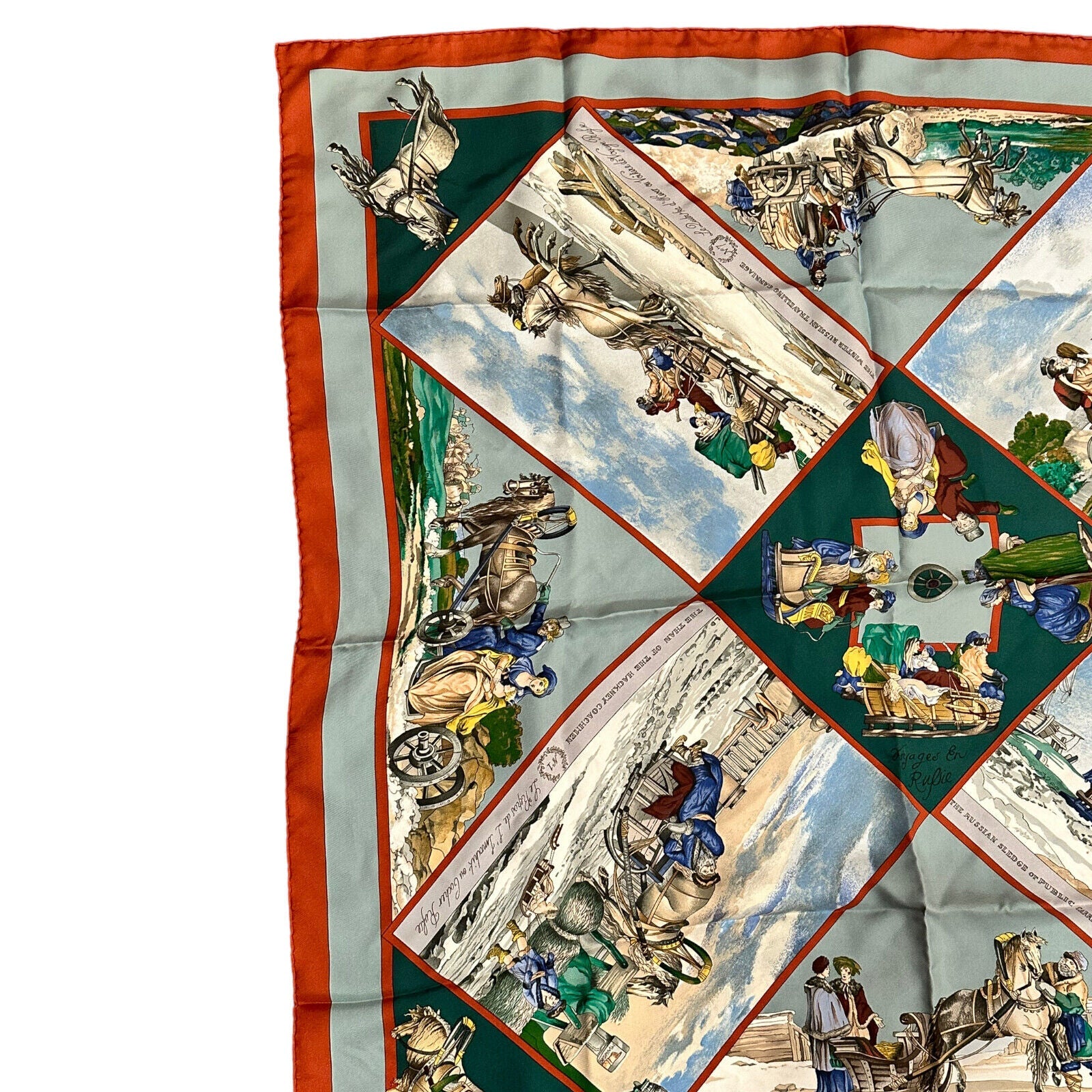 Authentic Hermes A Walk Voyages en Russie Russia Loic Dubigeon 90cm Silk Scarf - Luxury Fashion Accessory for Women, Perfect for Gifts & Special Occasions