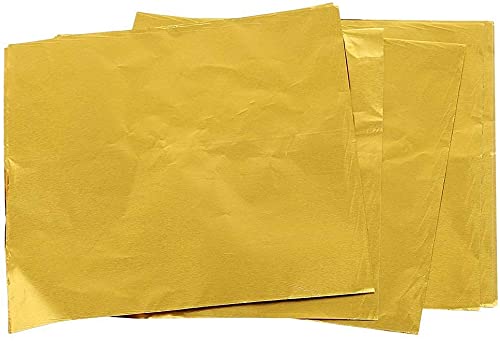 Premium Aluminum Foil Candy Wrapping Sheets - Gold, 7x7cm (250 Pack) for Chocolate, Candy & Gift Packaging - Ideal for DIY Treats, Party Favors & Holiday Gifts