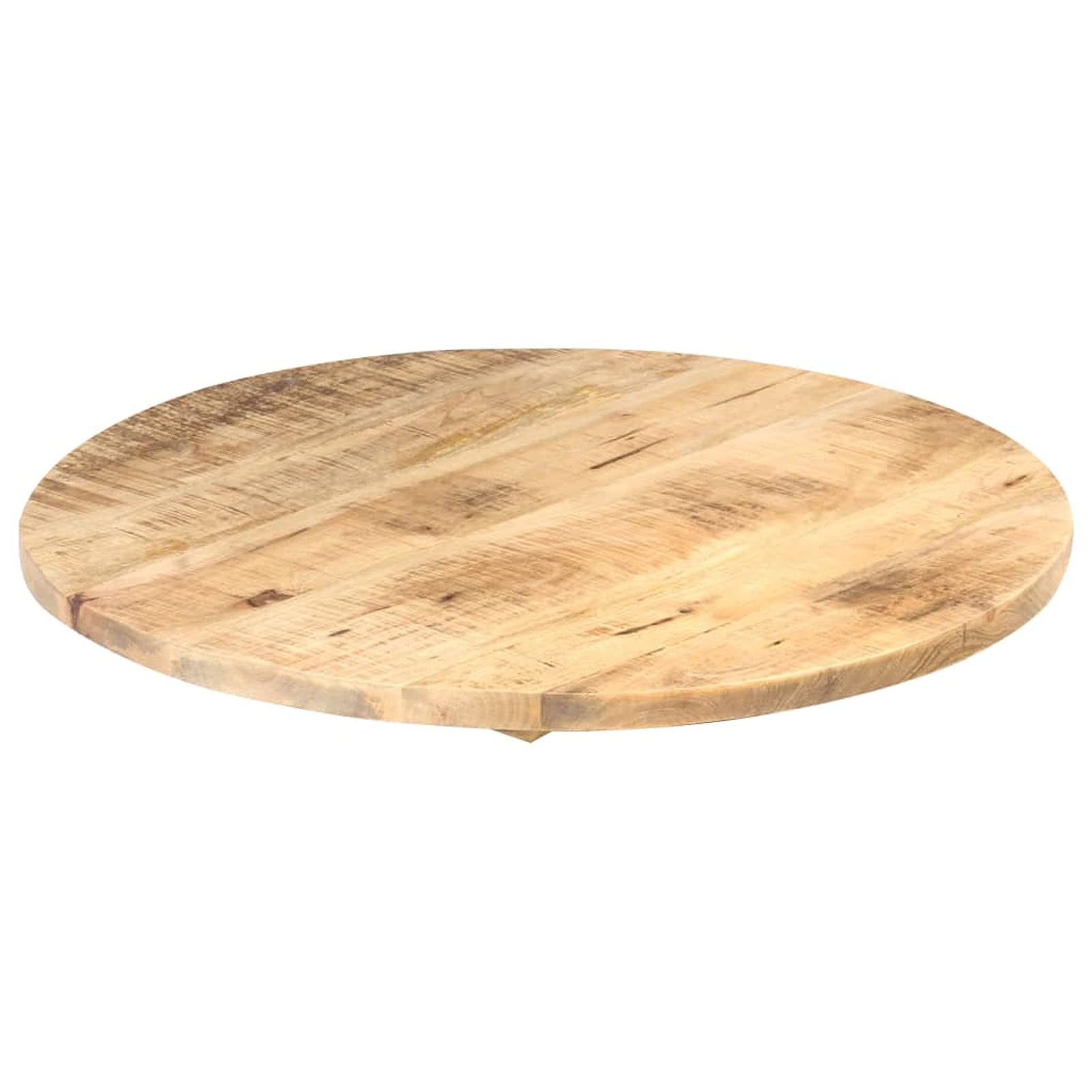 Premium Mango Wood Round Table Top - 23.6 Inch Diameter Replacement Tabletop for Dining, Coffee, Garden, Bar & Side Tables - Natural Wood Finish for Home Decor, Restaurant & Outdoor Use