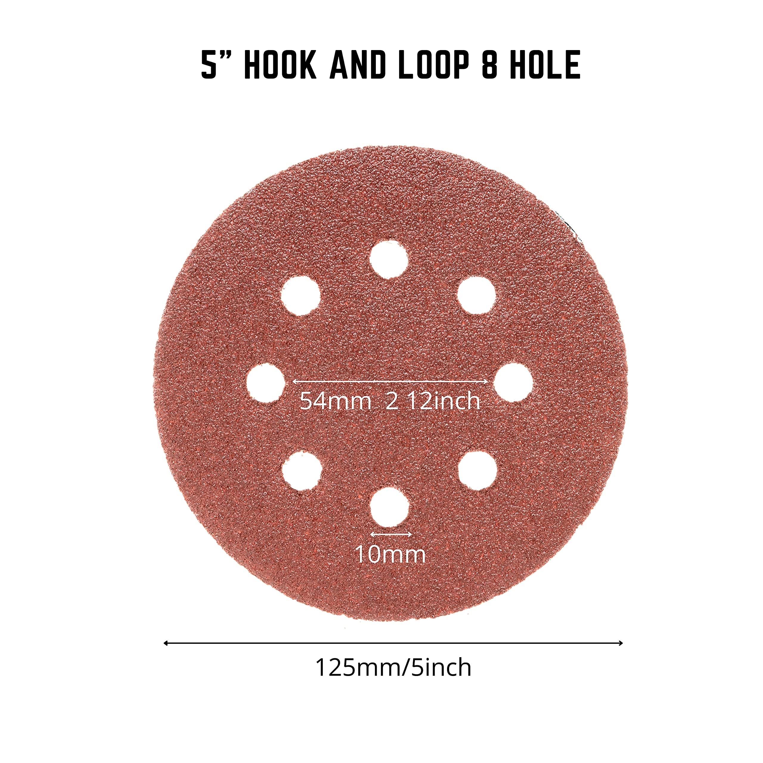 NEIKO 11271A 150-Piece 5-Inch Hook and Loop Sanding Discs for Orbital Sander | 60-600 Grit Aluminum Oxide Sandpaper Pads | Woodworking, Metal Polishing & DIY Home Improvement Projects