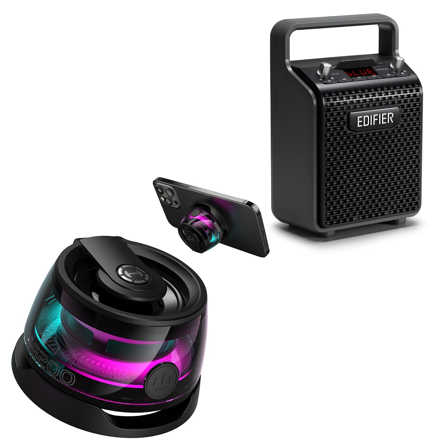 Edifier G200 Magnetic Bluetooth Speaker & PP205 Portable Wireless Speaker - Premium Sound for Home, Office, and Outdoor Adventures