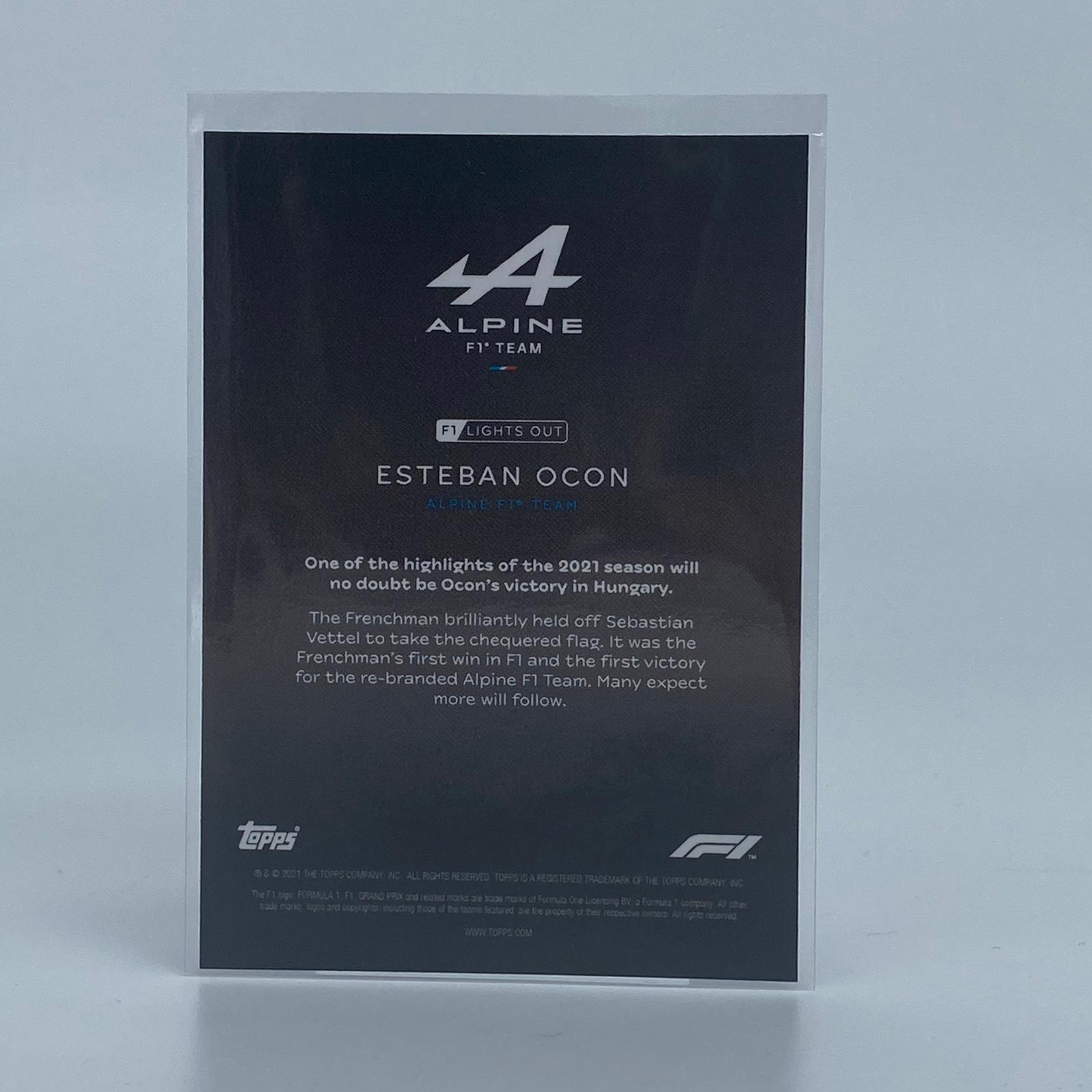 Esteban Ocon 42/50 Formula 1 Driver Aqua Parallel Trading Card - Perfect for F1 Collectors, Sports Memorabilia Enthusiasts & Racing Fans Display
