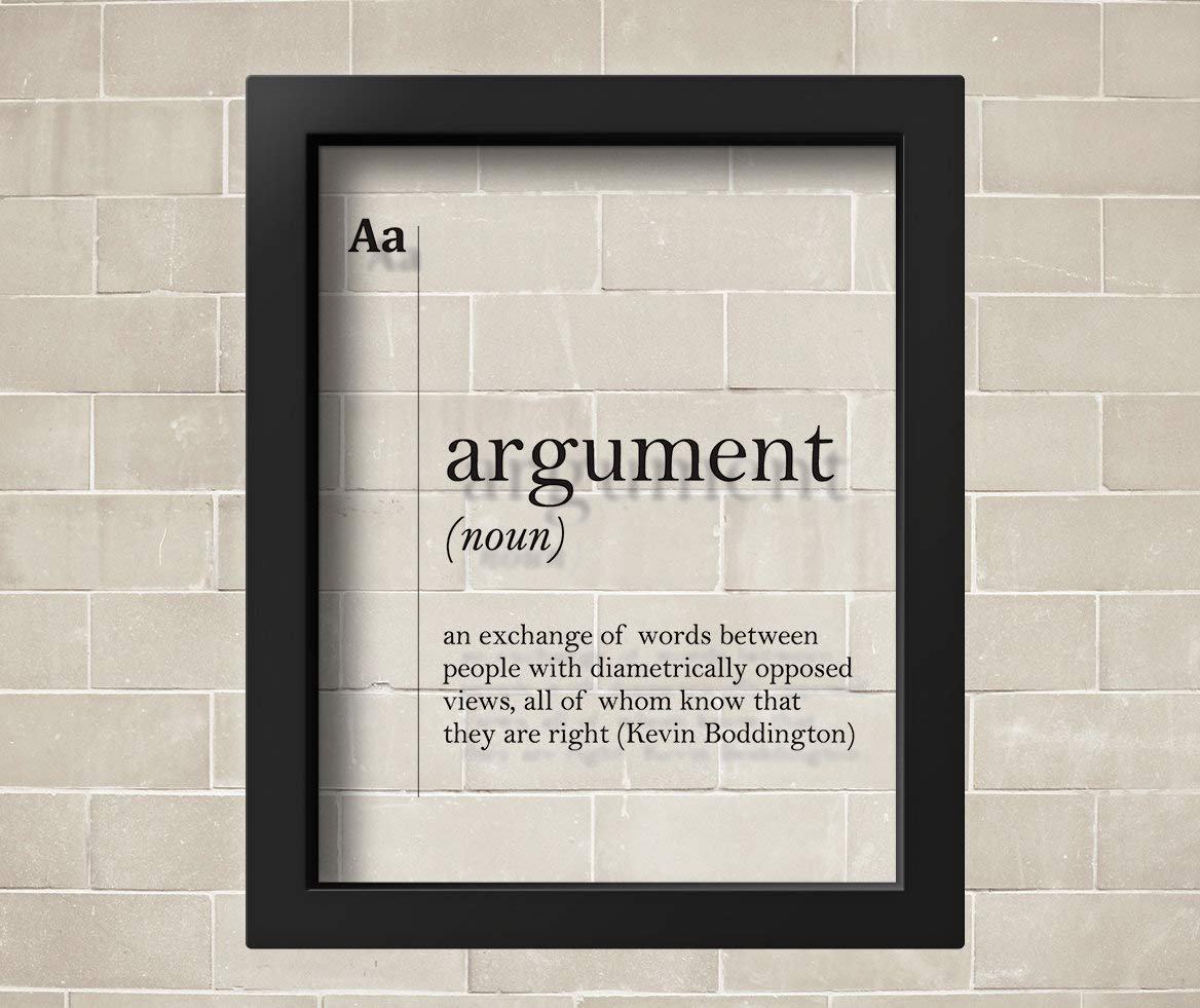 Transparent Argument Definition Print - Argument Poster for Office Wall Art, Lawyer Office Decor & Scandinavian Lawyer Gift - Perfect for Law Firms, Courtrooms & Legal Professionals
