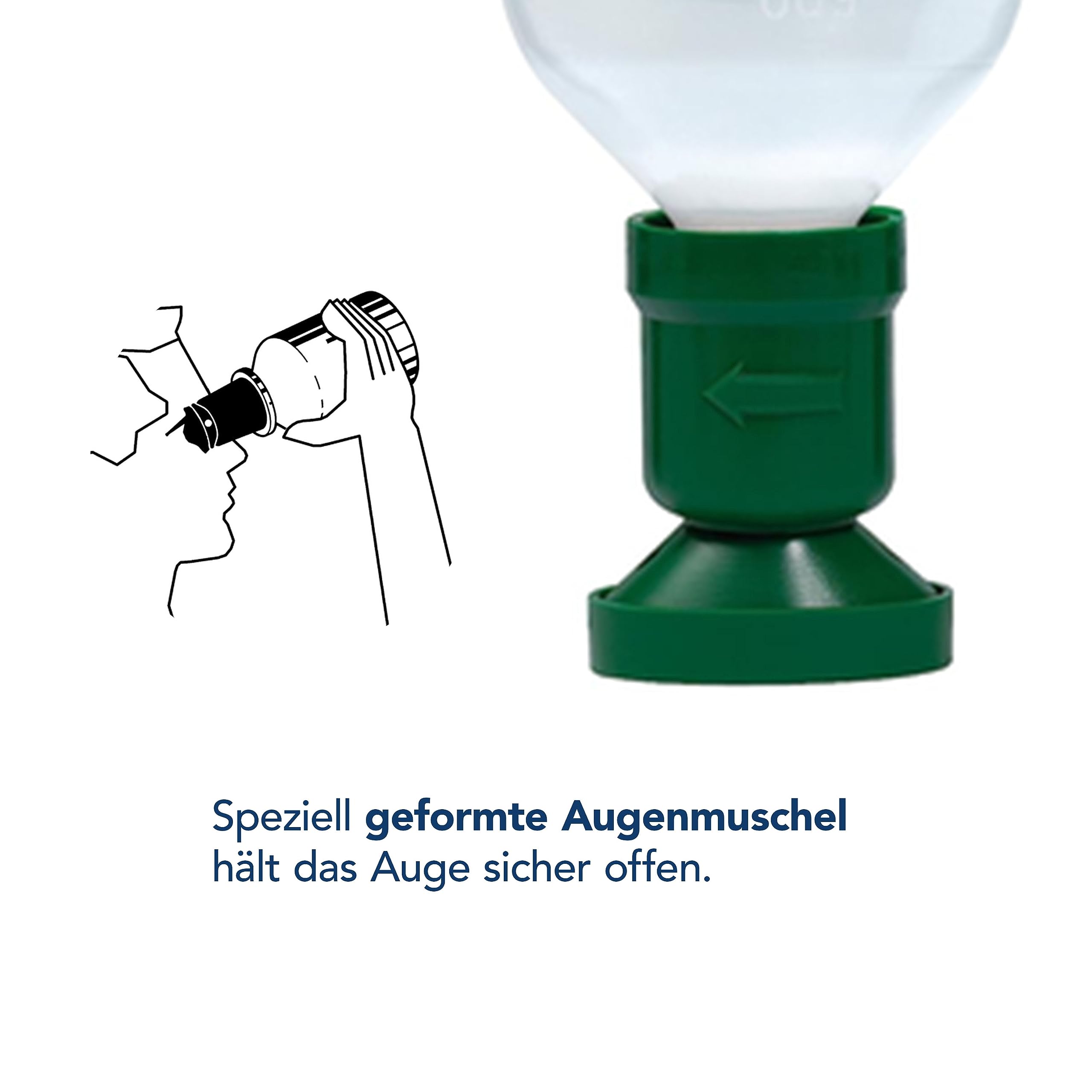 First Aid Only 500ml Sterile Eye Wash Bottle - Emergency Eye Flush Solution for Chemical Splash, Dust & Irritation Relief - Ideal for Home, Workplace & Lab Safety Kits