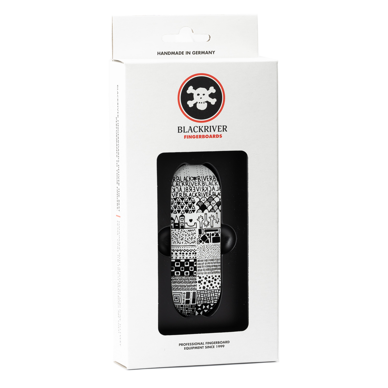 Berlinwood Fingerboard Deck BR En Voyage Mini Pattern - Professional Finger Skateboard for Tricks & Stunts - Perfect for Skateboard Enthusiasts & Collectors