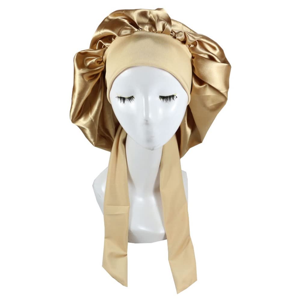 Women's Satin Sleep Cap - Soft Night Bonnet for Hair Protection, Unisex Sleeping Hat for Men & Women (56-60cm, M) - Perfect for Nighttime Hair Care, Shower Turban & Travel