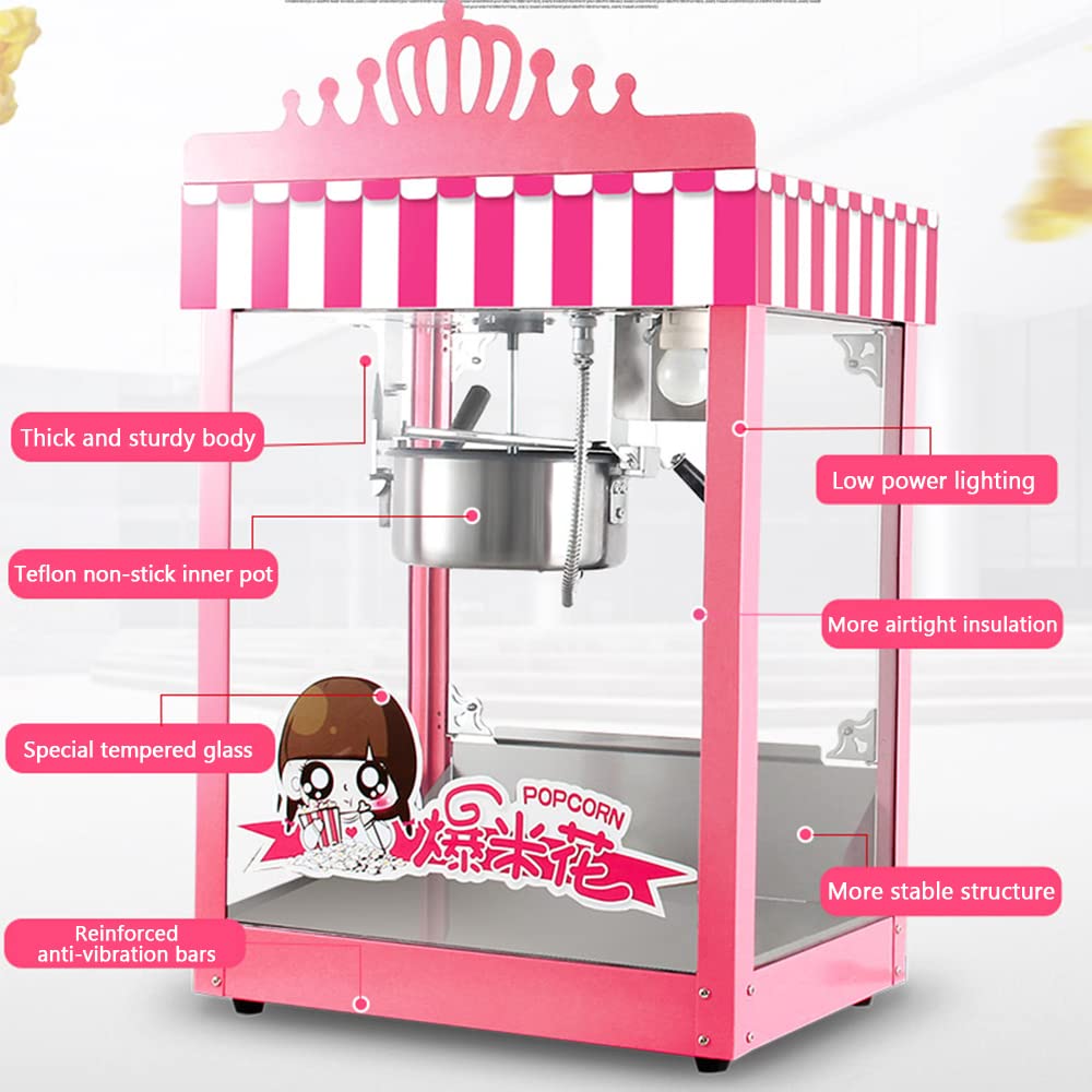 Best Commercial Popcorn Machine - Non-Stick, High Popping Rate, Easy to Clean - Perfect for Movie Nights, Birthday Parties, Carnival Snack Stands & Home Theater Snacks