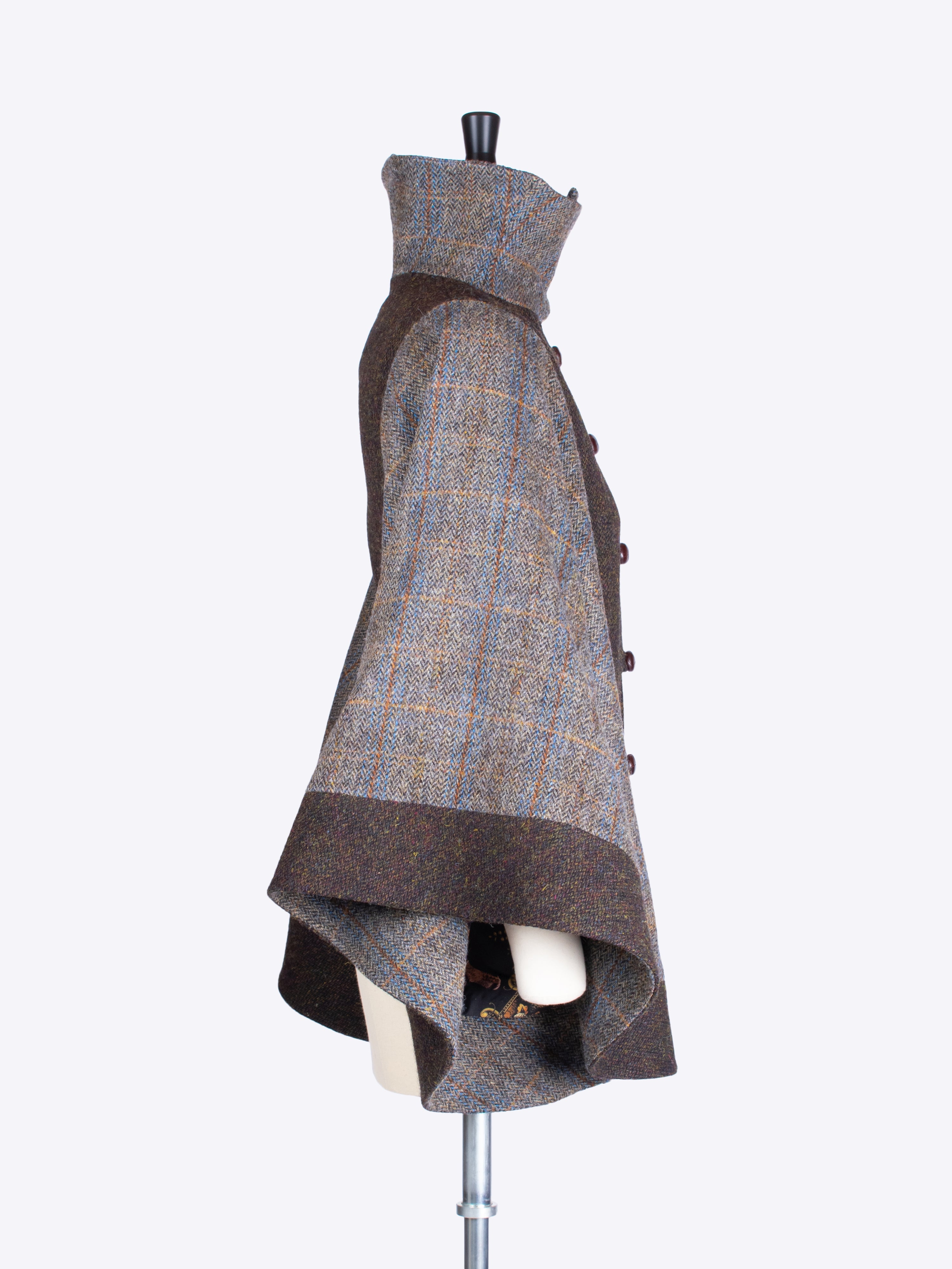 Stylish Cape Sleeve Jacket in Chocolate Brown & Sage Green - Perfect for Fall Layering and Office Wear