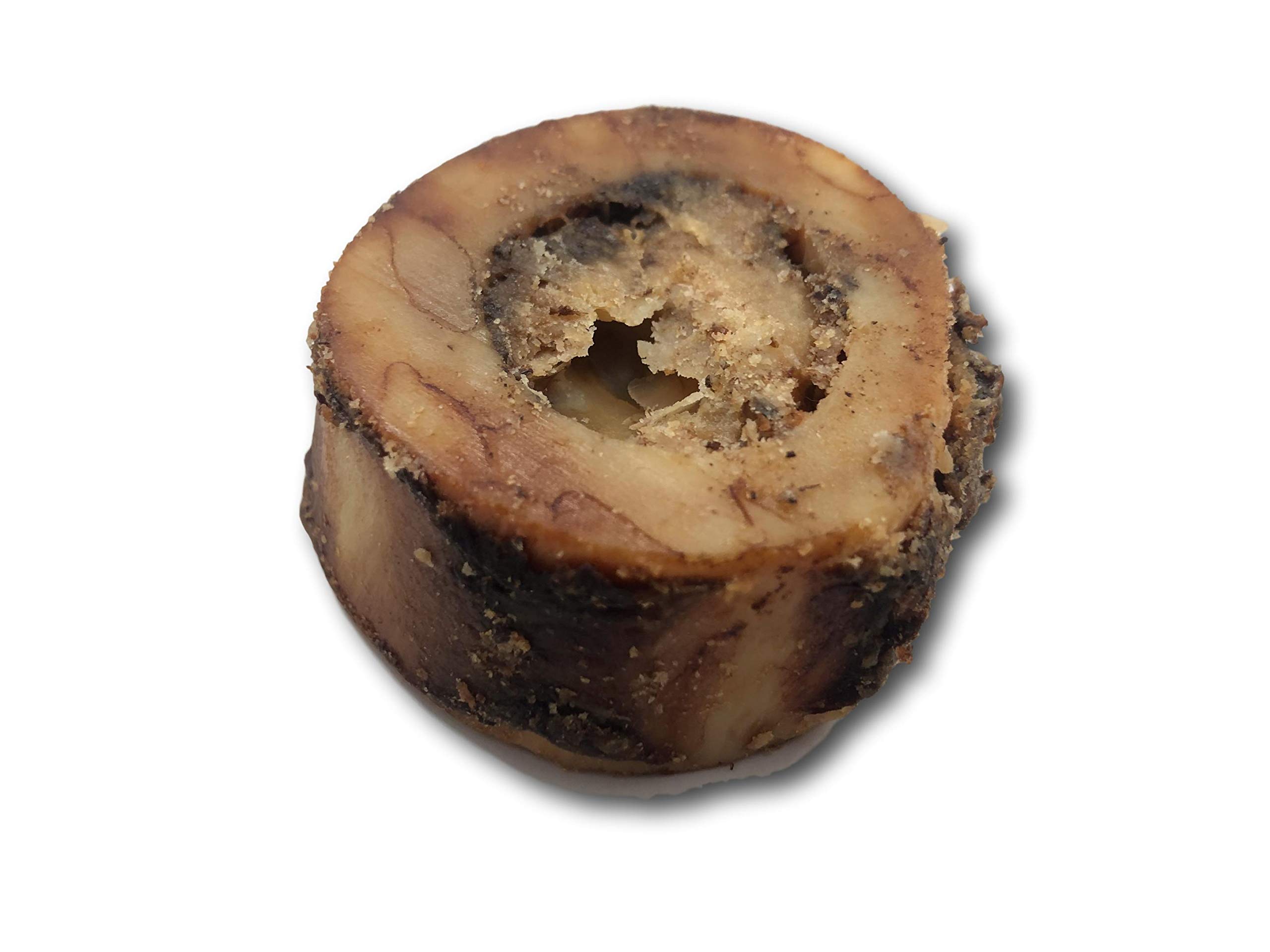 Premium USA-Made Dog Bones with Bone Marrow - Long-Lasting Natural Beef Femur Chews for Small Dogs (3 Pack of 6 Slices) - Perfect for Teething, Training & Dental Health