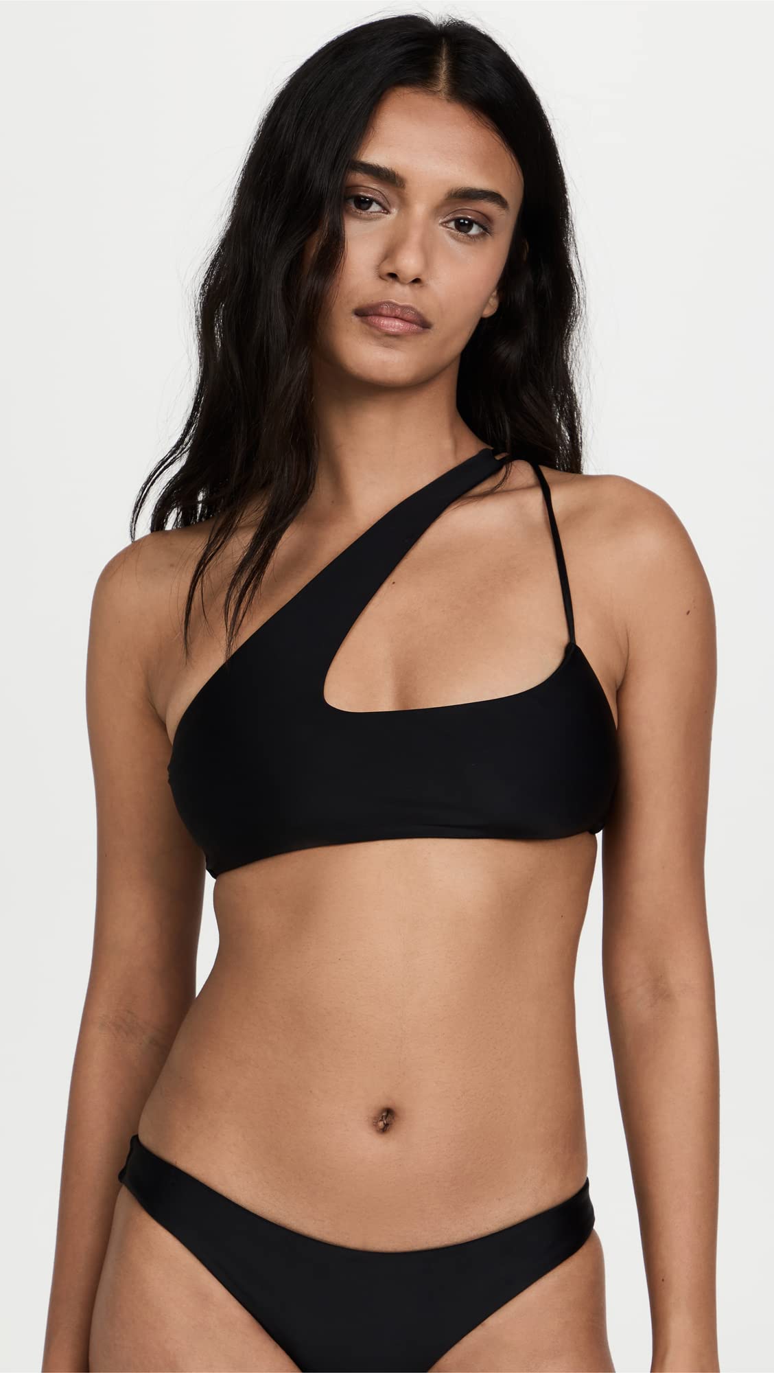 MIKOH Women's Queensland Cross Shoulder Bikini Top - Sexy Swimwear for Beach, Pool & Vacation - Adjustable Straps & Comfortable Fit