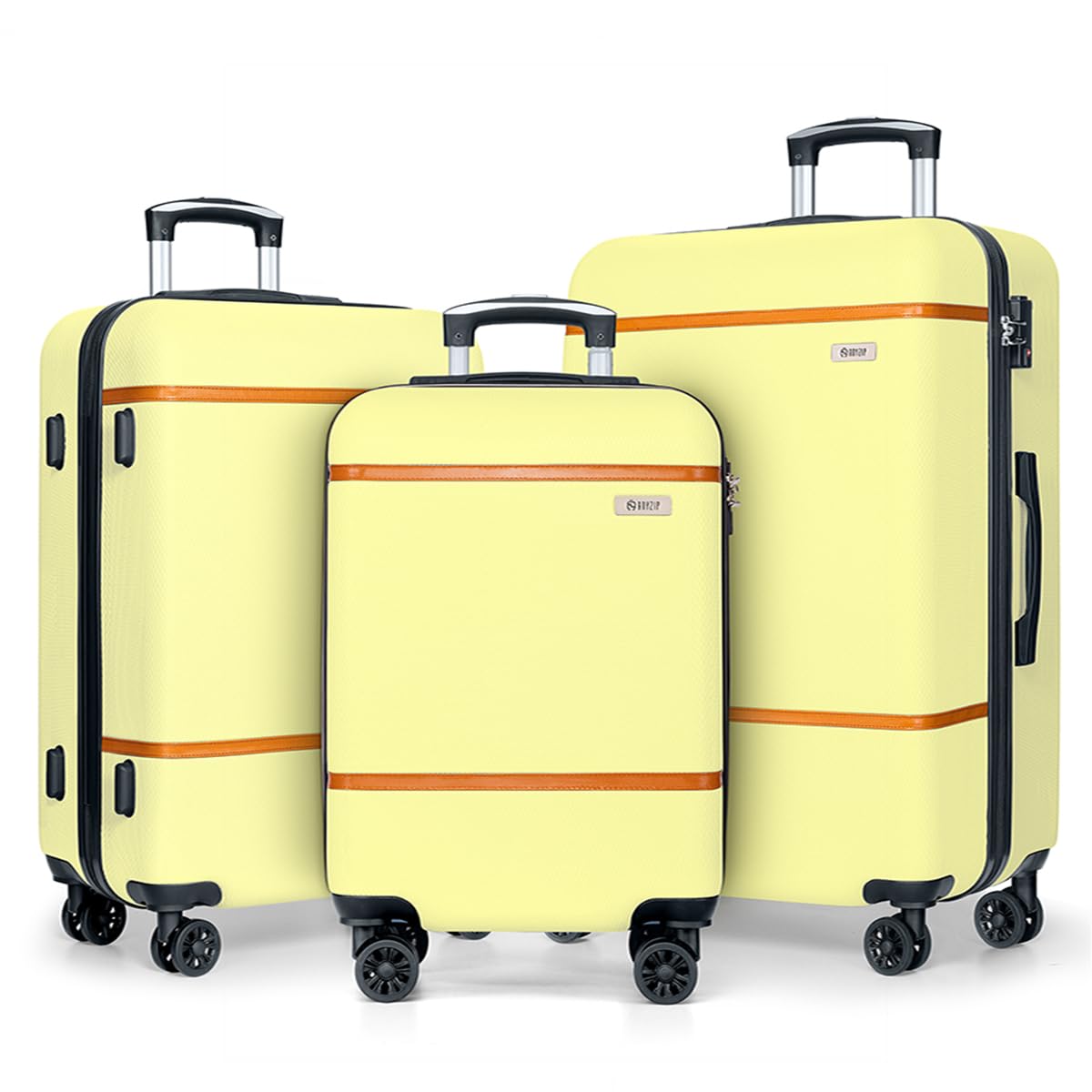 AnyZip 3-Piece ABS+PC Hardside Lightweight Luggage Set with 360° Spinner Wheels & TSA Lock - 20