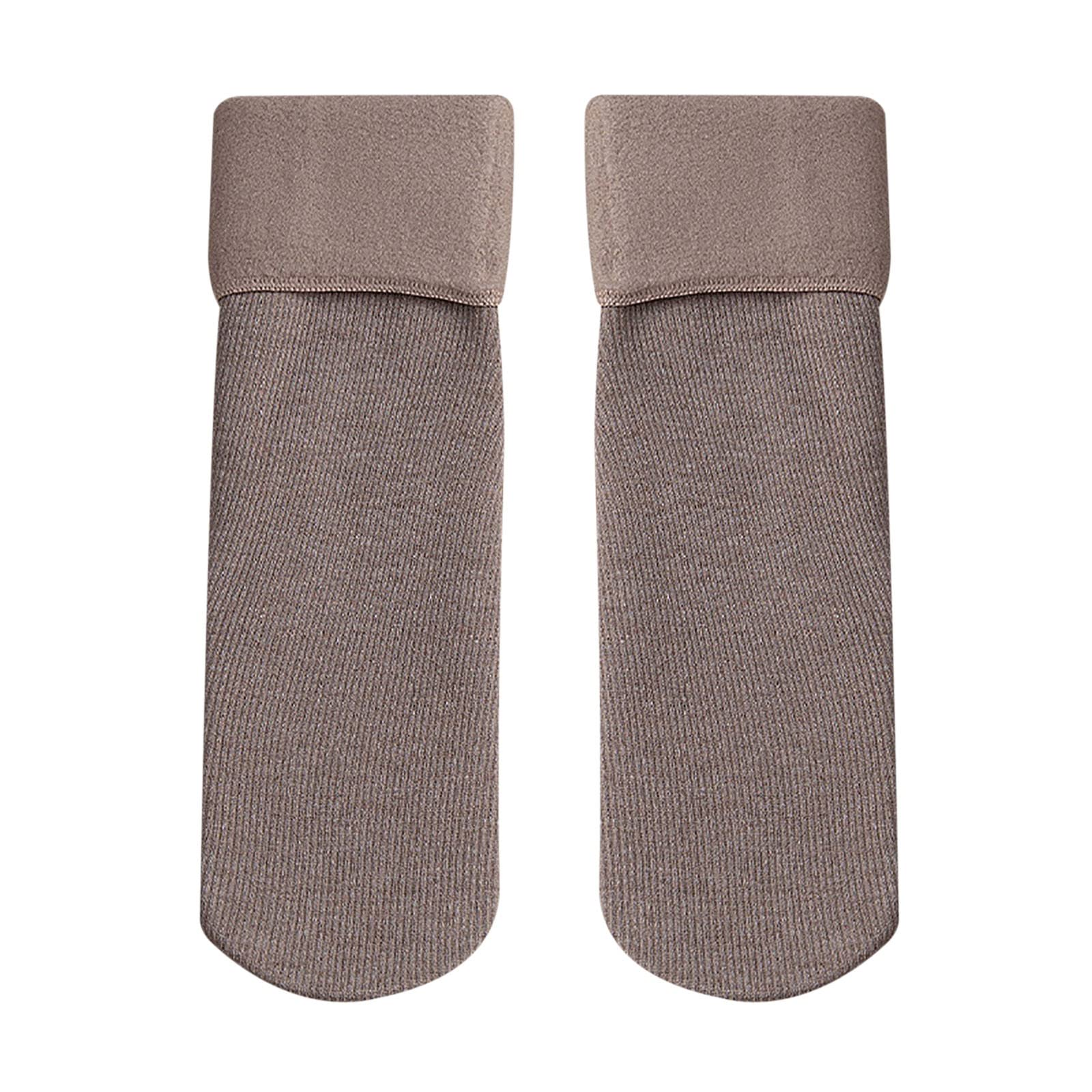 Women's Winter Warm Socks - Fleece Lined Mid-Calf Snow Socks for Outdoor & Home