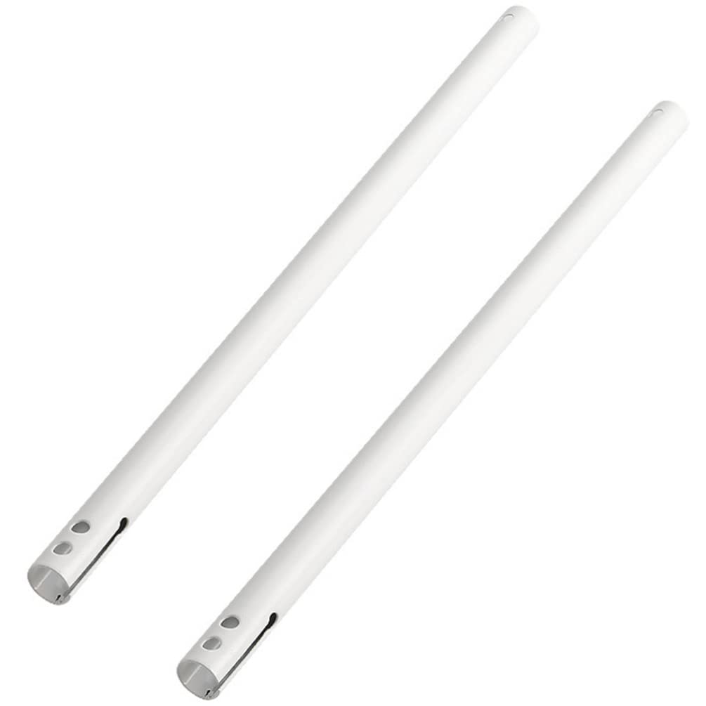 Housoutil 2-Pack Ceiling Fan Extension Rods - Adjustable Downrods for Chandeliers & Pendant Lights - Perfect for High Ceilings, Living Rooms & Bedrooms (24-60 Inches)