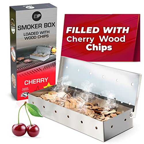 Smoker Box Filled w/ Cherry Wood Chips