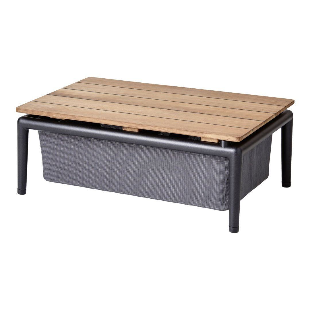 Conic Outdoor Box Table - Durable Patio Side Table for Garden, Pool, Deck & Balcony - Perfect for Drinks, Books & Decor