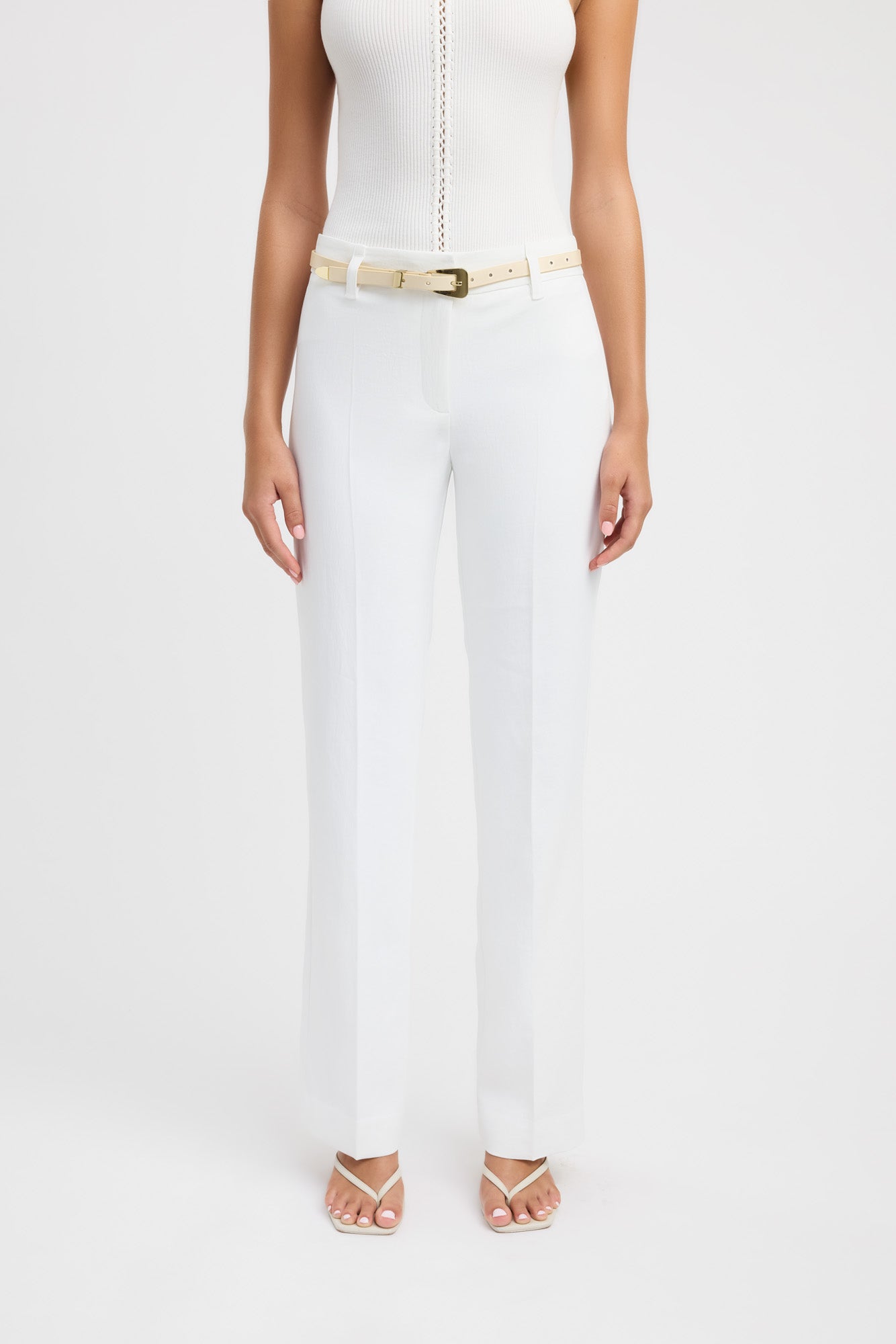 Ariel Women's Suit Pants - Natural White | Professional Office Wear & Formal Business Attire for Work & Special Occasions