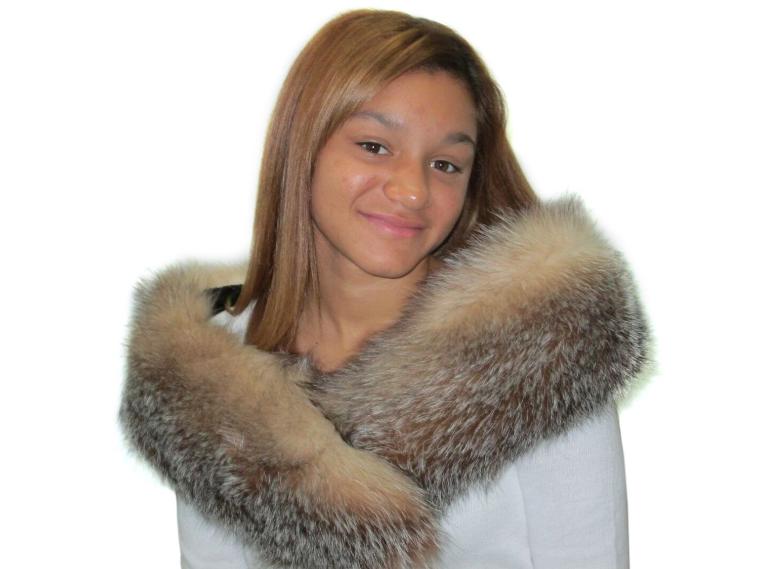 Fox Fur Clip-On Collar - Elegant & Warm Winter Fashion Accessory for Women | Perfect for Coats, Jackets & Evening Dresses