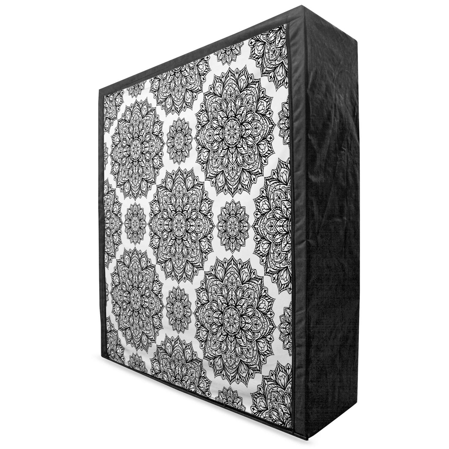 Ambesonne Black and White Mandala Fabric Wardrobe - 59