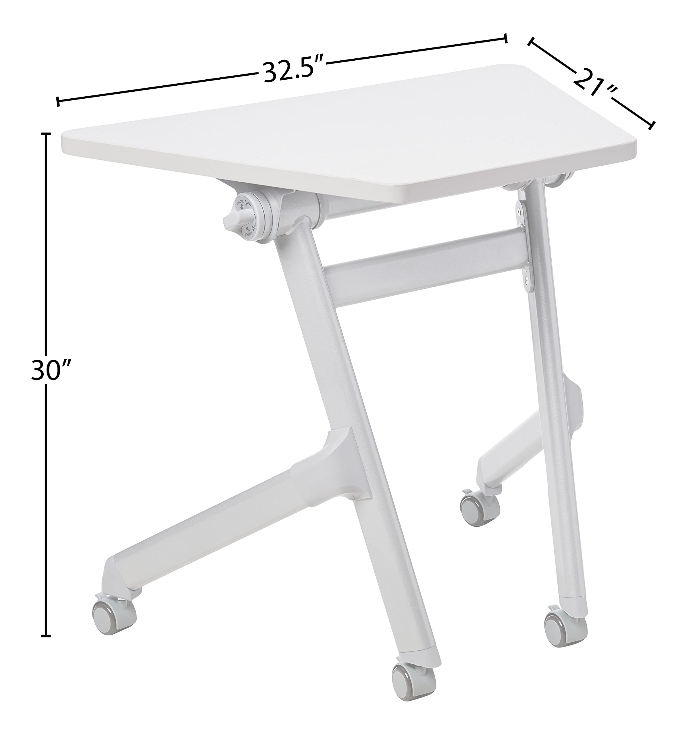 Safco Learn Nesting Trapezoid Desk - Compact Corner Study Desk for Classroom, Office & Small Spaces, Space-Saving Design (Pebble Gray) | Ideal for School Classrooms, Home Offices & Collaborative Workspaces