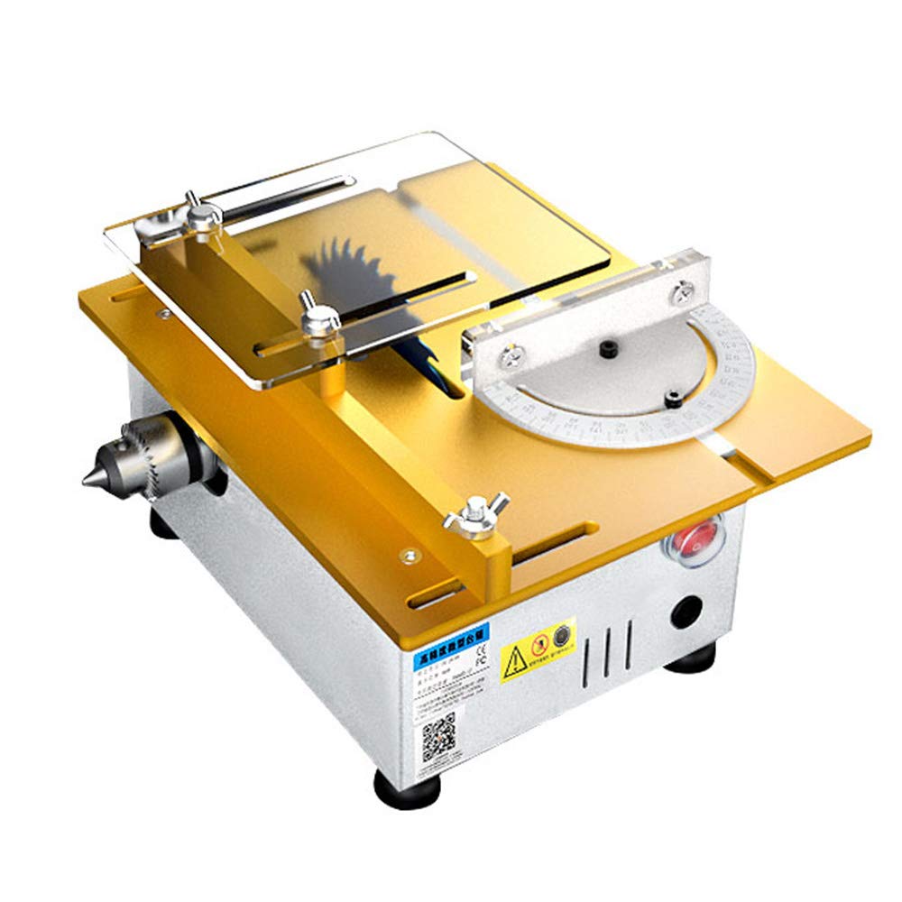 HnF Mini Table Saw - Multifunctional DIY Woodworking Bench Lathe with Electric Polisher & Grinder for Wooden Model Crafts, PCB Cutting | Perfect for Home Workshops, Hobbyists & Small Wood Projects
