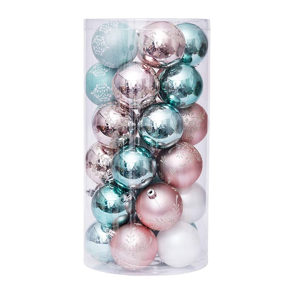 ROPALIA 30PCS Shatterproof Christmas Tree Ball Ornaments Set - 2.36 Inch Multi-Color Xmas Decorations for Holiday Party, Home & Office Decor (Perfect for Christmas Trees, Wreaths, and Festive Centerpieces)