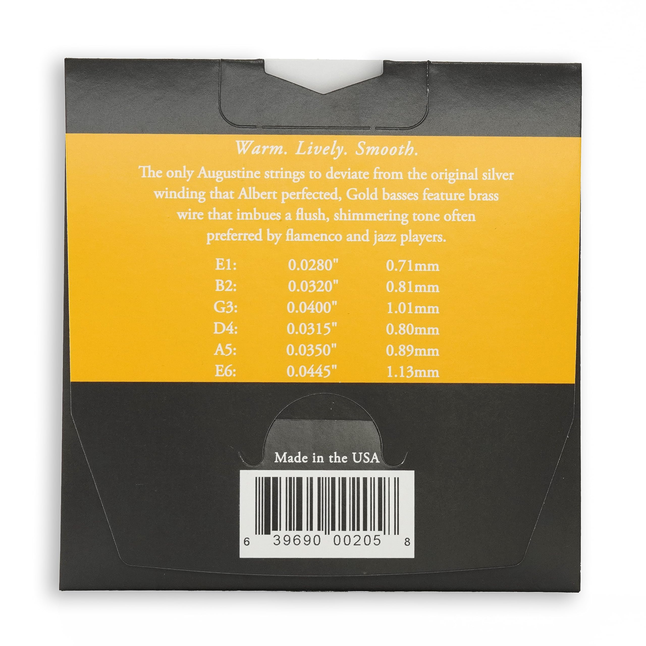 Augustine Classic Gold Nylon Guitar Strings - Medium Tension (1 Set) | Professional Classical Guitar Strings for Warm Tone | Perfect for Performances & Practice