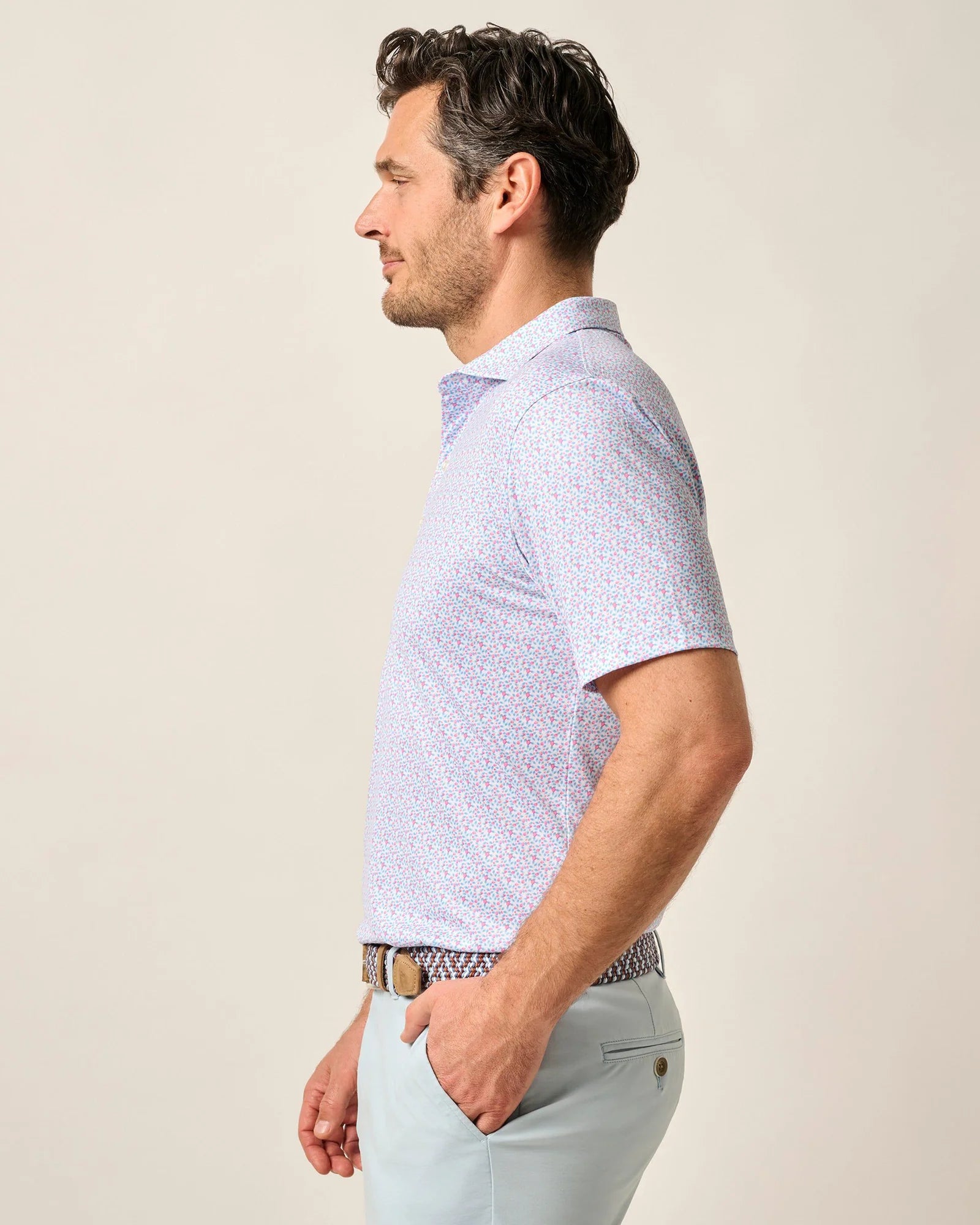 Johnnie O Springwood Prep Performance Polo Shirt for Men - Breathable & Moisture-Wicking Golf & Casual Wear - Cabo Collection