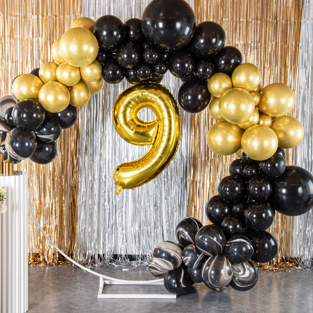 Balloonify Gold Mylar Number 9 Balloon - 40 Inch Large Foil Balloon for Birthday Party Decorations, Anniversary, Graduation & Special Events - 1 Count Box