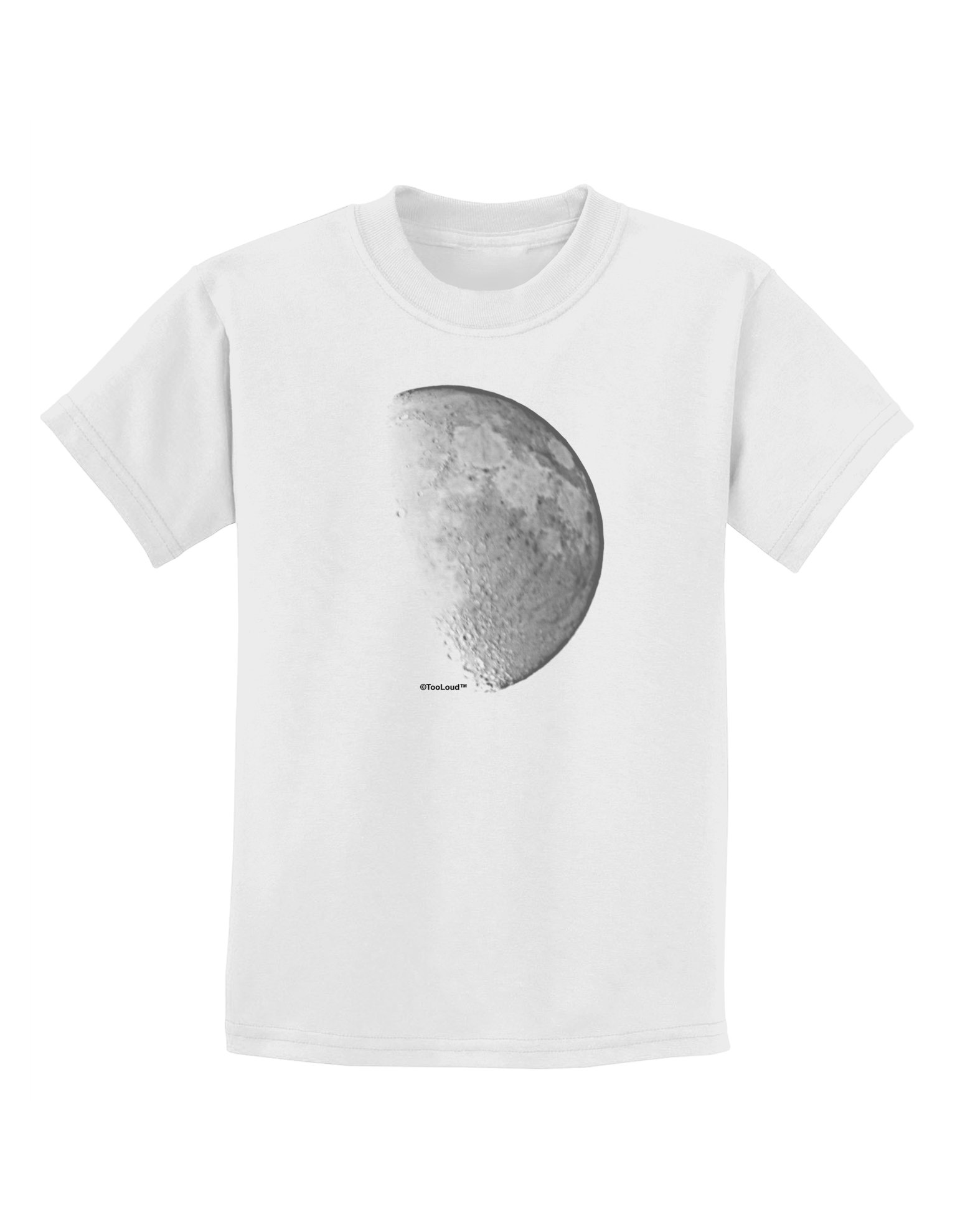 TooLoud Moon Shadow Kids Graphic T-Shirt - Soft Cotton Tee for Boys & Girls - Perfect for School, Playdates & Everyday Wear