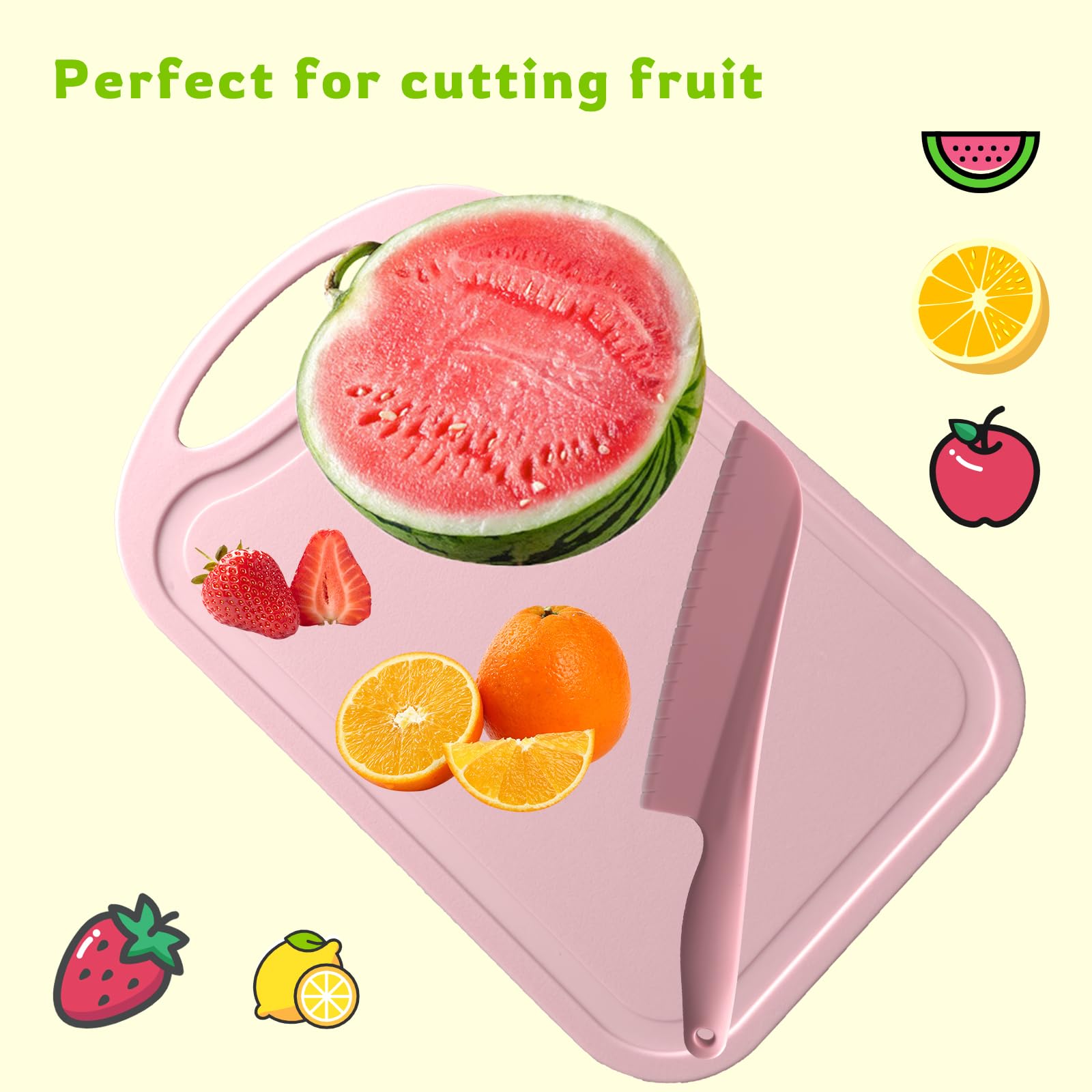 11-Inch Nylon Lettuce Knife - Plastic Salad Knife Prevents Browning, Dishwasher Safe (Pink) - Perfect for Fresh Salads, Meal Prep & Commercial Kitchens